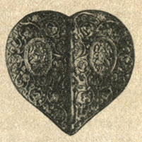 Книга в форме сердца. Германия, 1590