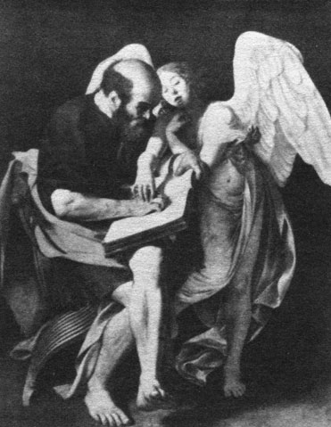 М. да Караваджо. 'Апостол Матвей с ангелом'. 1602