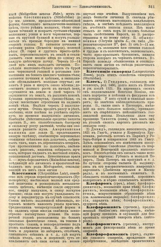 с. 311 'Большая Энциклопедiя. Том 3' 1902