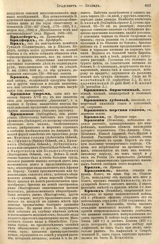 с. 607 'Большая Энциклопедiя. Том 3' 1902