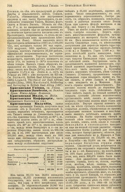 с. 708 'Большая Энциклопедiя. Том 3' 1902