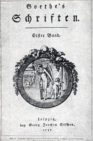 И. В. Гёте. Сочинения. Лейпциг, 1787. Титульный лист