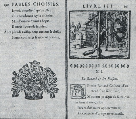 Ж. Лафонтен. 'Басни'. Париж, 1669. Разворот